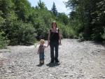 Dry riverbed with girls in it!
