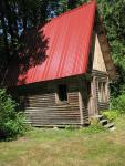 A-frame storage shed/cabin