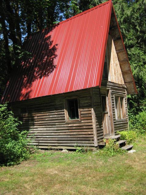 A-frame storage shed/cabin